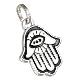 Sterling Silver Hamsa Hand Of God Charm: Jewelry