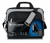 HP 16 inch Travel Essentials Kit of Bag for 16 inch Notebook and 3 Button Optical Mouse Bundle