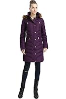 Jessie G. Women's "Alicia" Hooded Chevron Quilted Puffer Down Coat