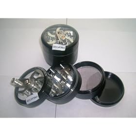 Buy AUTHENTIC SHARP CRUSHER 2.5 GLASS TOP TRANSPARENT Herb, Spice or Tobacco , Pollen Grinder WITH MILL...
