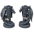 Set 2Stk Drachen Kerzenhalter Figuren