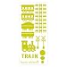 【ウォールステッカー】【harry sticker train(電車)】転写式 hst-100-0093 サイズ:45cm×100cm シトロン