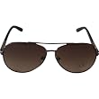 A|X Metal Aviator Sunglasses - Armani Exchange Men's Full Rim Sports Eyewear - Brown/Brown Shaded
