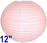 Pale Pink Chinese/Japanese Paper Lantern/Lamp 12″ Diameter – Just Artifacts Brand