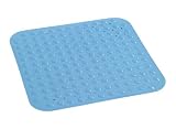 Wenko 18946100 Duscheinlage Tropic Blue - Rutschstopp, Saugn&auml;pfe Kunststoff, 54 x 54 cm, hellblau
