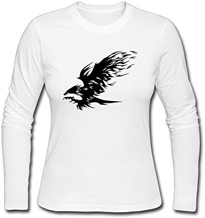 Bald Eagle Store618 Women Long Sleeve Screw Neck Bald Eagle Tshirt Nice