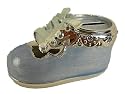 Silver Plated Trim Baby Boy Bootie Money Box - Christening Gift NEW