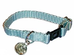 Sandia Pet Products Ice Blue Ferret Collar with Bell - adjustable 4 to 8 inches