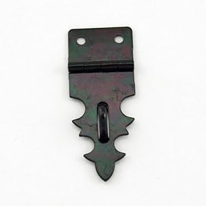 3/4'' Width X 1 7/8'' Height Decorative Hasp, Black Nickel Finish, 3/8" Screws
