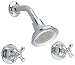 American Standard 7221.722.002 Hampton Chrome Double-Handle Shower Faucet, Chrome