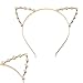 TOOGOO(R) Cat Ear Headband Pearl Shape Rhinestone Hair Band Headwear-Highlight in the party for Women