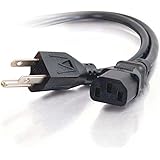 C2G / Cables To Go 29925 16 AWG Universal Power Cord for NEMA 5-15P to IEC320C13 (2 Feet, Black)