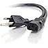 C2G / Cables To Go 29925 16 AWG Universal Power Cord for NEMA 5-15P to IEC320C13 (2 Feet, Black)