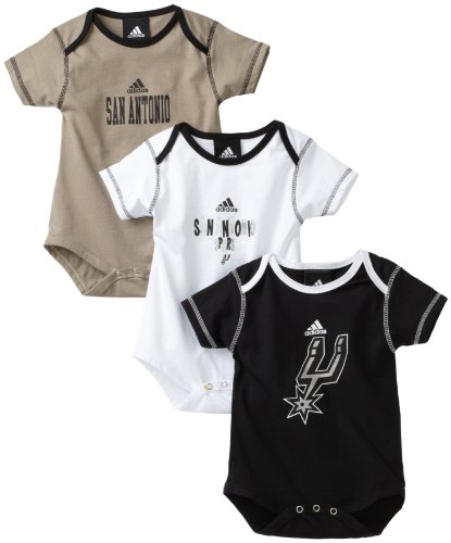 NBA Infant San Antonio Spurs 3 Piece Bodysuit Set - R228Sxsp (Cool Grey, 12 Months)
