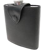 Bass Genuine Leather Stainless Steel 6 oz. Flask