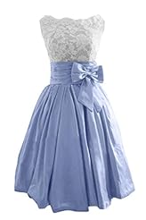Belted Lace Bateau Neck Taffeta Homecoming Dress/Prom Dress/Party Dress 