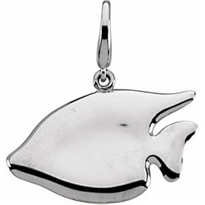 White Gold Fashion Sunfish Charm