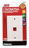 ACE DATACOM WALL PLATE 1 port keystone wall plate