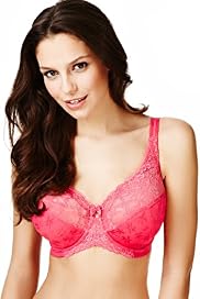 Floral Jacquard Lace Underwired DD+ Bra