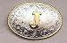 SILVER/GOLD PLATED  MONOGRAM LETTER "J" BELT BUCKLE