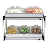 Broil King MLB-25P Professional Multi-Level Stainless-Steel Buffet Server with Plastic Lids