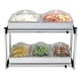 Broil King MLB-25P Professional Multi-Level Stainless-Steel Buffet Server with Plastic Lids