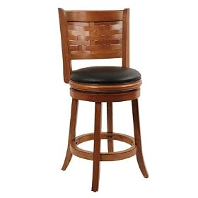 Boraam Sumatra 24 Swivel Counter Stool in Brush Oak by Boraam