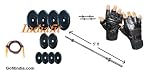 32 kg Rubber Weight + Dumbbells + 5 feet Weight Lifting Rod + Accessories