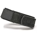 Animal Hyde Leather Velcro Watch Strap - Black