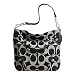 Coach Signature Sateen Brooke Hobo Handbag Black - Coach 17183BLK