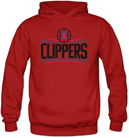 MAIT Los Angeles Clippers Blue 2015 New Logo Women's Hooded Shirt S Red