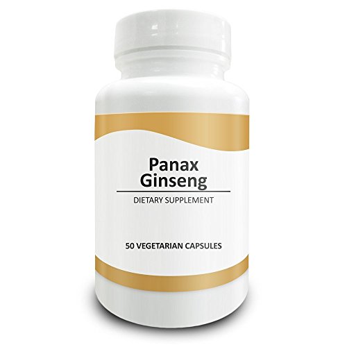 Pure Science Panax Ginseng Root Extract 600mg (Standardized Extract 4% Ginsenoside) - Boosts Concentration, Reduces Stress, Increases Vitality, Increases Libido - 50 Vegetarian Capsules