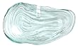 Clear Spanish Recycled Glass Extra Small Oyster Plate 9"L x 5"W Set / 4