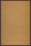 Sisal Area Rugs Sisal Boucle Weave with Brown Border / 3x5 Sisal Area Rugs Sisal Boucle Weave with Brown Border / 3x5