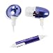 GTMax High Qulity In-Ear 3.5mm Stereo Headset Handsfree Soft Gel Earbud with Microphone - Metallic Purple for HTC Google Nexus One 1 Cell Phone