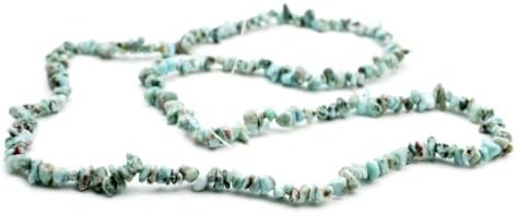 5mm to 10mm Larimar Gemstone chip beads 34" strand