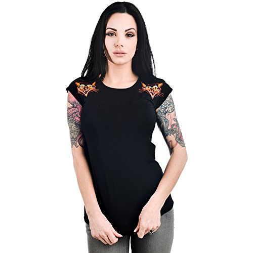 Stay Creepy Dame Top Black