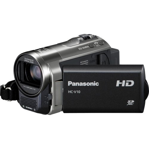 Panasonic HC-V10K HD 70x Optical Zoom SD Camcorder (Black)