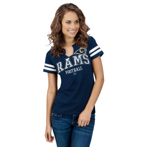 St. Louis Rams Women's Go For Two Navy T-Shirt