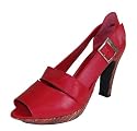 Ashley Brooke Pumps Peeptoes Plateau Leder rot