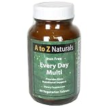 A to Z Naturals  Every Day Multi, Iron Free, Vegetarian Tablets , 90 capsules