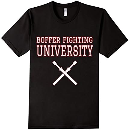 Men's Boffer Fighting University T-Shirt Large Black