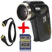 Bundle: Sanyo HD2000 Black MPEG4 HD Digital Camcorder +4GB SDHC +HDMI Cable