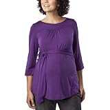 Merona® Maternity 3/4-Sleeve Belted Fashion Top – Grape