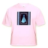 Turquoise blue design with dress and leaves and damask ribbons on black background - Light Pink Infant Lap-Shoulder Tee (6M) Turquoise blue design with dress and leaves and damask ribbons on black background - Light Pink Infant Lap-Shoulder Tee (6M)