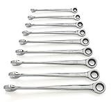 GearWrench 85898 9 Piece X-Beam Ratcheting Combination Wrench Set SAE [並行輸入品]