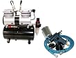 Trigger Style Gravity Airbrush With TC-196 Twin Tank Compressor Trigger Style Gravity Airbrush With TC-196 Twin Tank Compressor