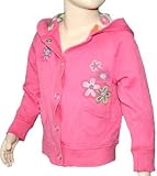 Ex-Store Girls Pink Embroidered Hoodie Jacket 2-3