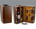 Laguiole Wine Valise 2 Bottle Leatherette Wine Tote