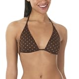 Mossimo® Black: Dot Foil Triangle Swim Top - Espresso